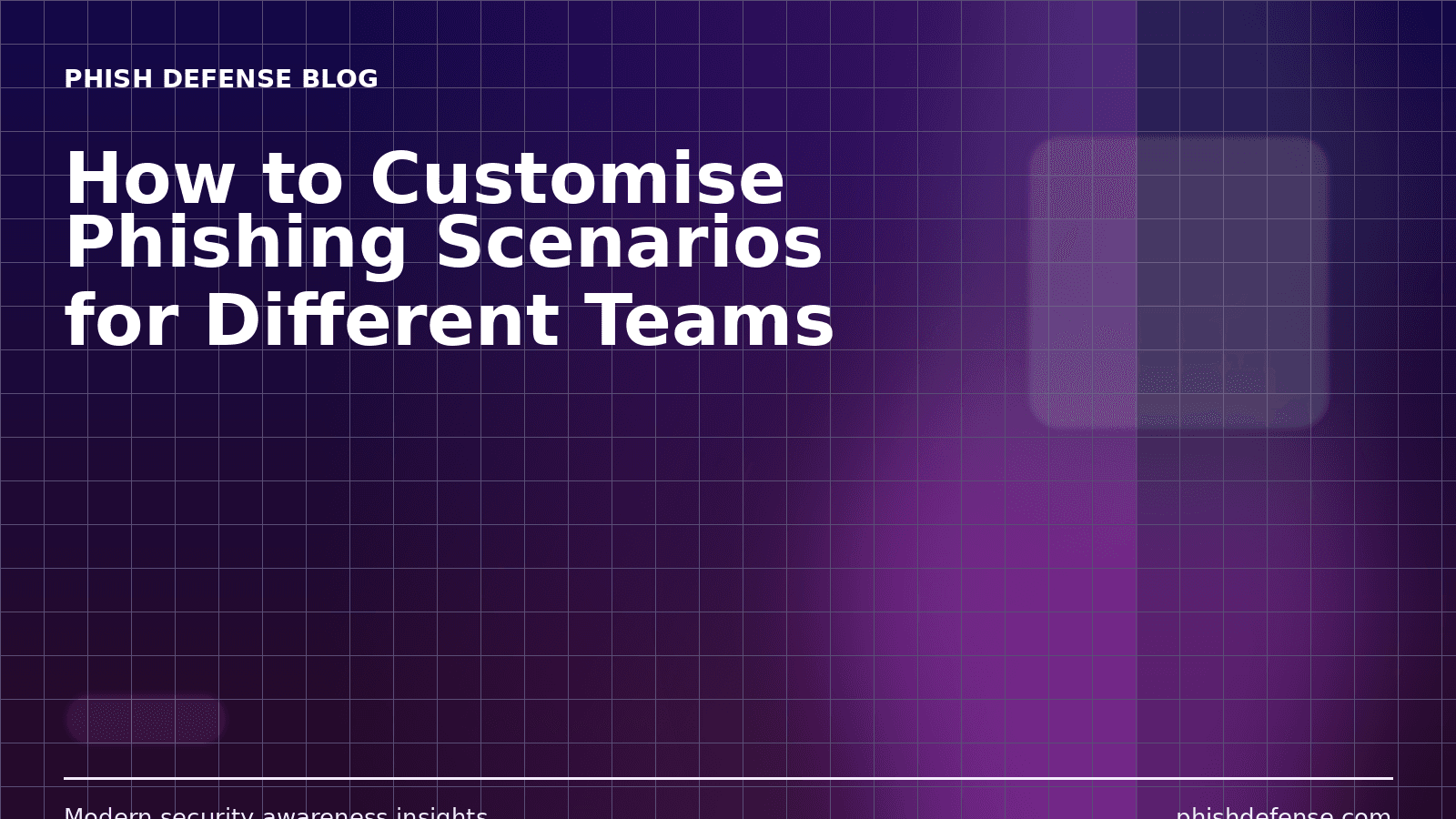 How to Customise Phishing Scenarios for Different Teams